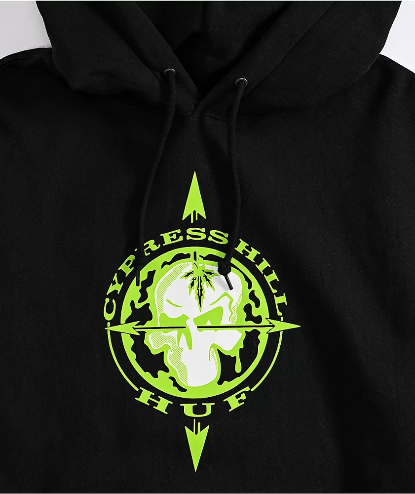 HUF x Cypress Hill Compass Black Hoodie