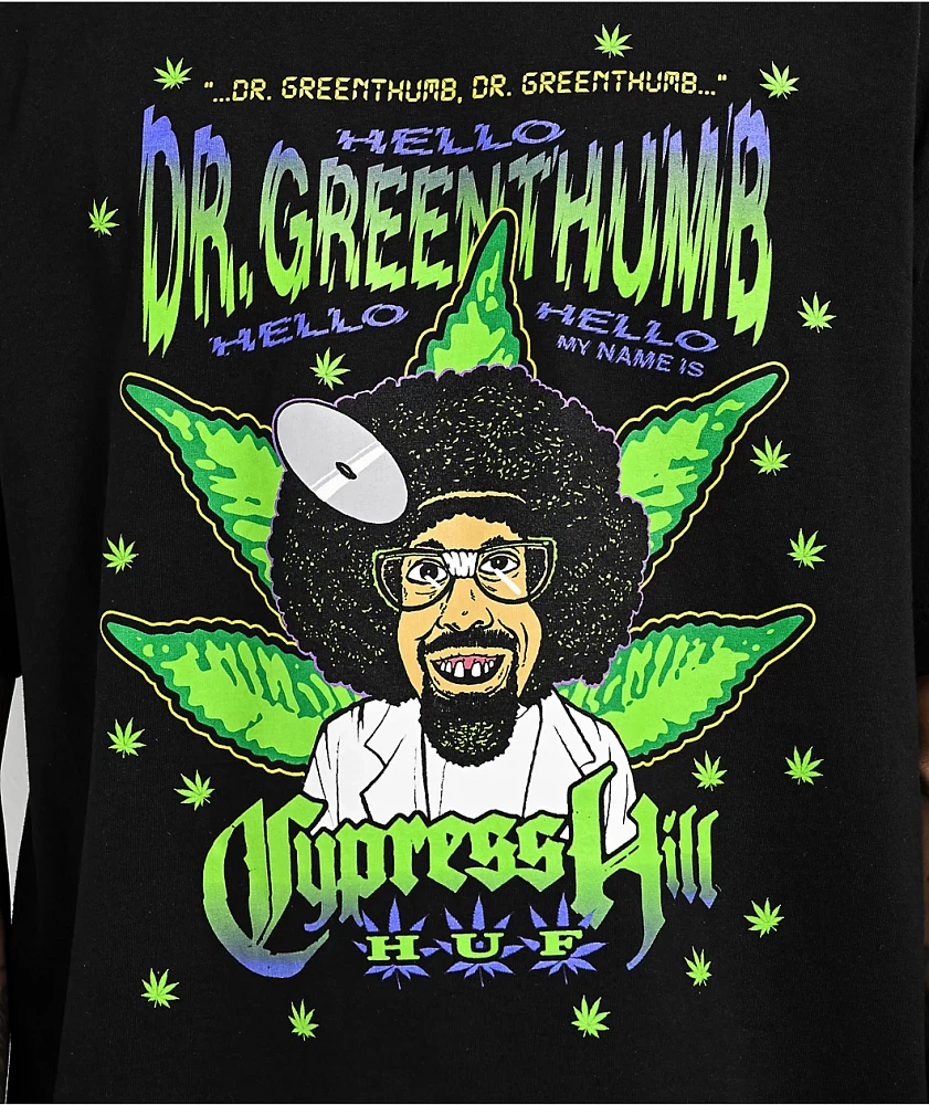 HUF x Cypress Hill Dr. Greenthumb Black T-Shirt