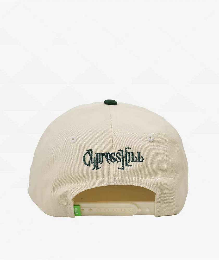 HUF x Cypress Hill Insane Green & Natural Snapback Hat