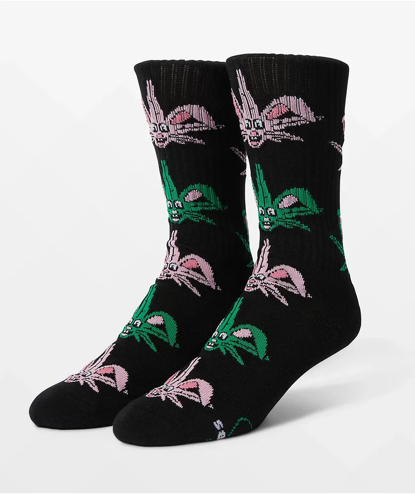 HUF x Freddie Gibbs Lucky Black, Pink & Green Crew Socks