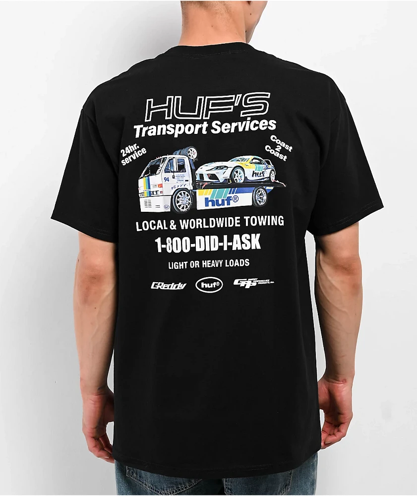 HUF x GReddy Tow Black T-Shirt
