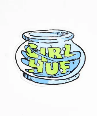 HUF x Girl Fish Bowl Sticker