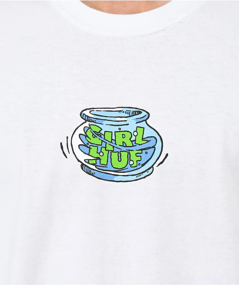 HUF x Girl Fish Bowl White T-Shirt