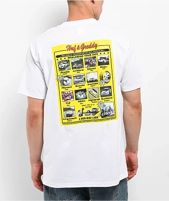 HUF x Greddy Tour White T-Shirt
