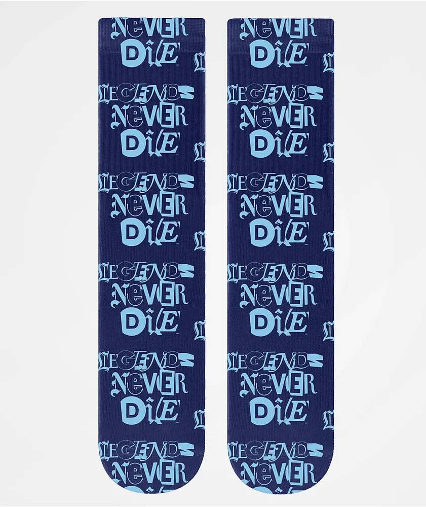 HUF x Harold Hunter Legends Never Die Navy Crew Socks