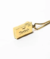 HUF x Kodak Camera Gold Locket Necklace