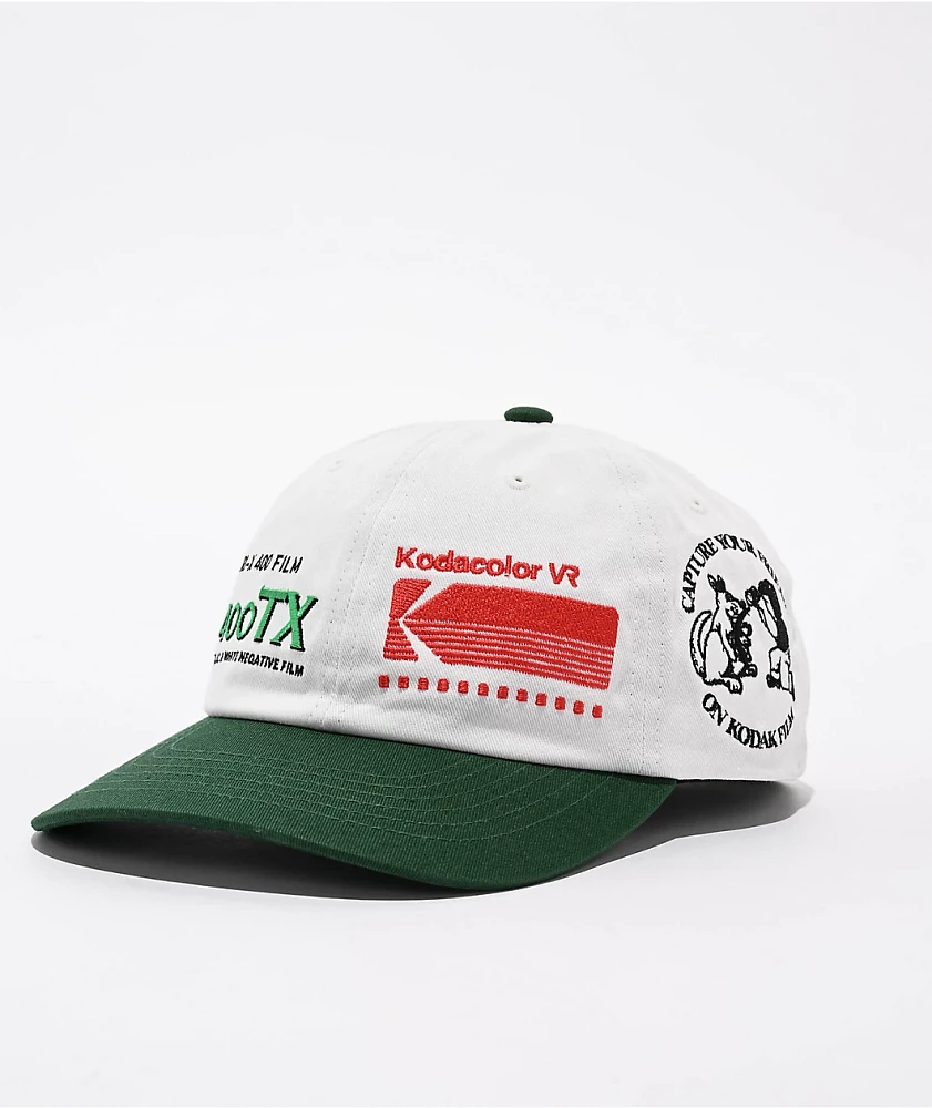 HUF x Kodak Film White & Green Snapback Hat