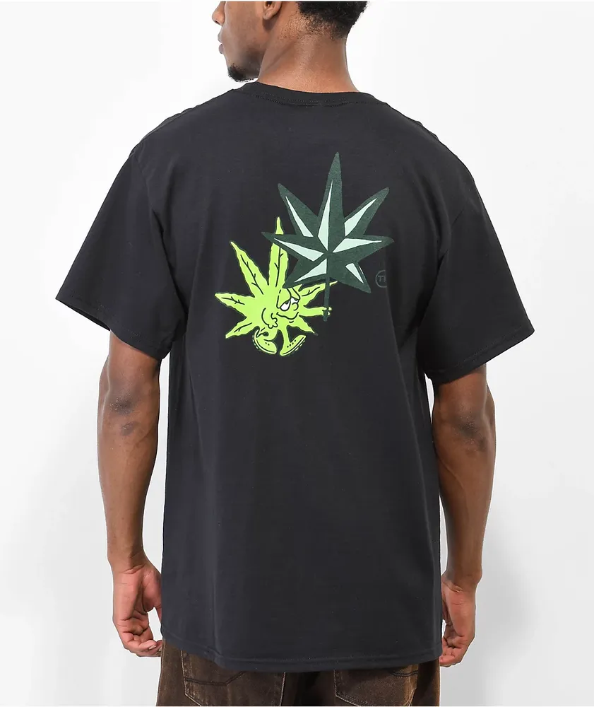 HUF x Lost Farm Compass Black T-Shirt