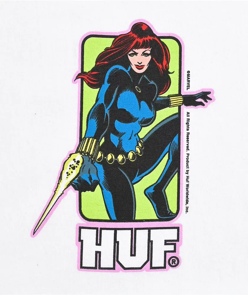 HUF x Marvel Avengers Collection Black Widow White T-Shirt