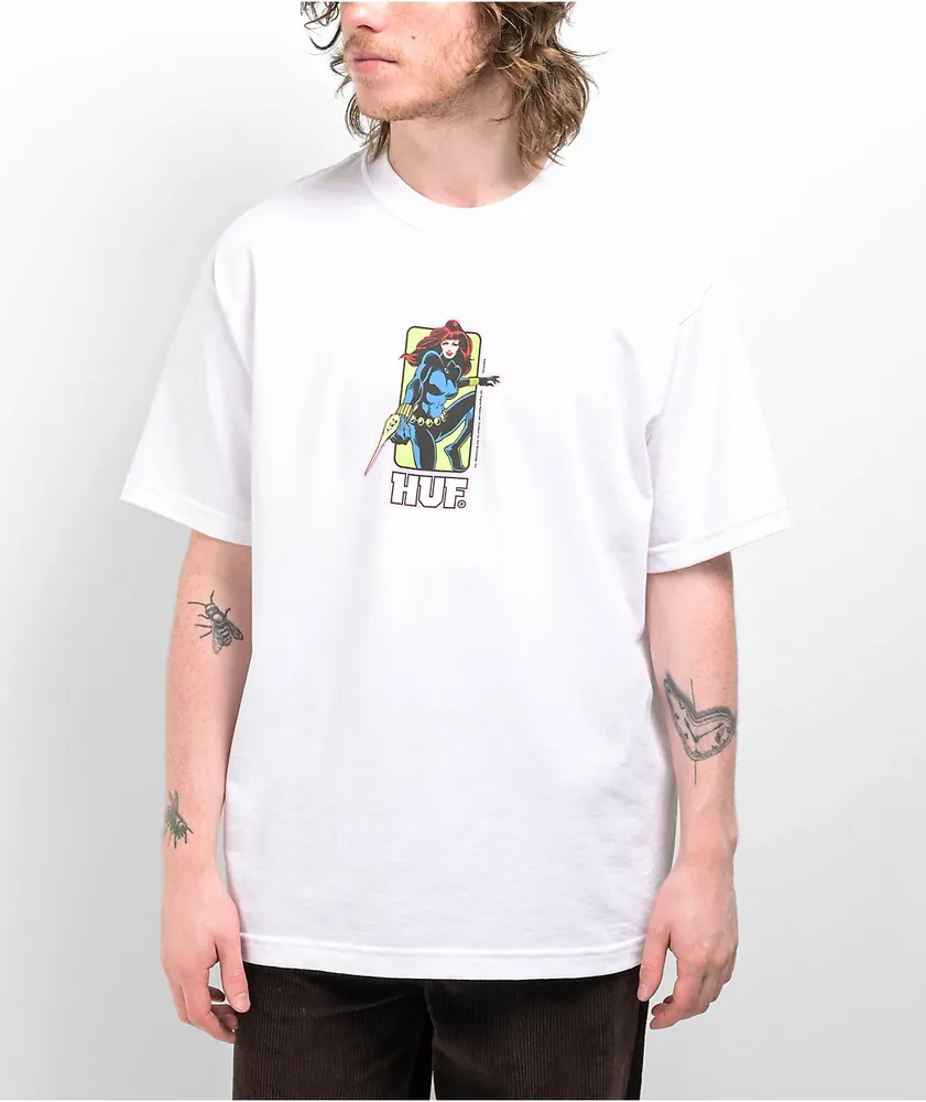 HUF x Marvel Avengers Collection Black Widow White T-Shirt