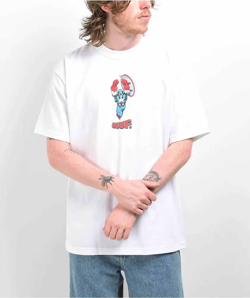 HUF x Marvel Avengers Collection Cap No Cap White T-Shirt