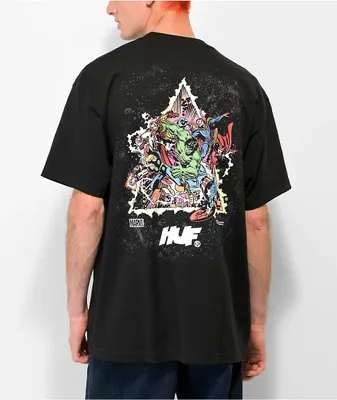 HUF x Marvel Avengers Cosmic Assemblage Black T-Shirt