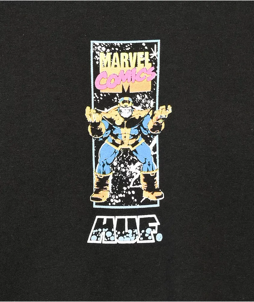 HUF x Marvel Avengers Oh Snap Black T-Shirt