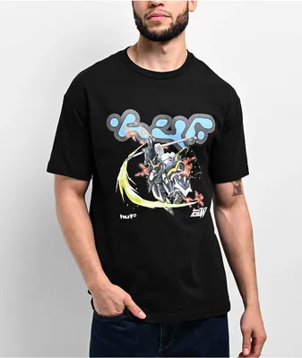 HUF x Mobile Suit Gundam Wing Deathscythe Black T-Shirt