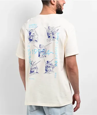 HUF x Mobile Suit Gundam Wing Heads Bone T-Shirt