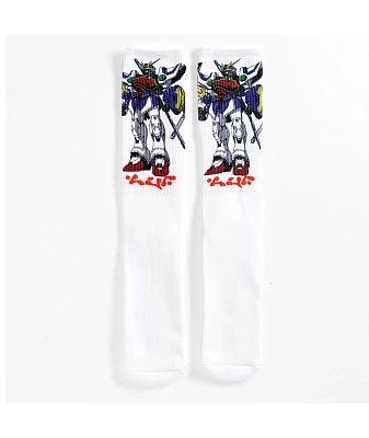HUF x Mobile Suit Gundam Wing Shenlong White Crew Socks