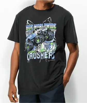 HUF x PBR Crushers Washed Black T-Shirt