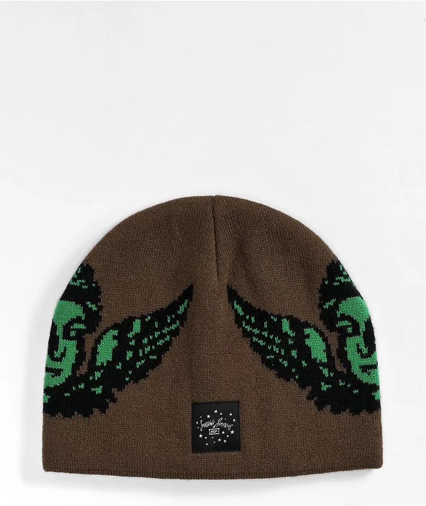 HUF x Smashing Pumpkins Brown Skull Cap Beanie