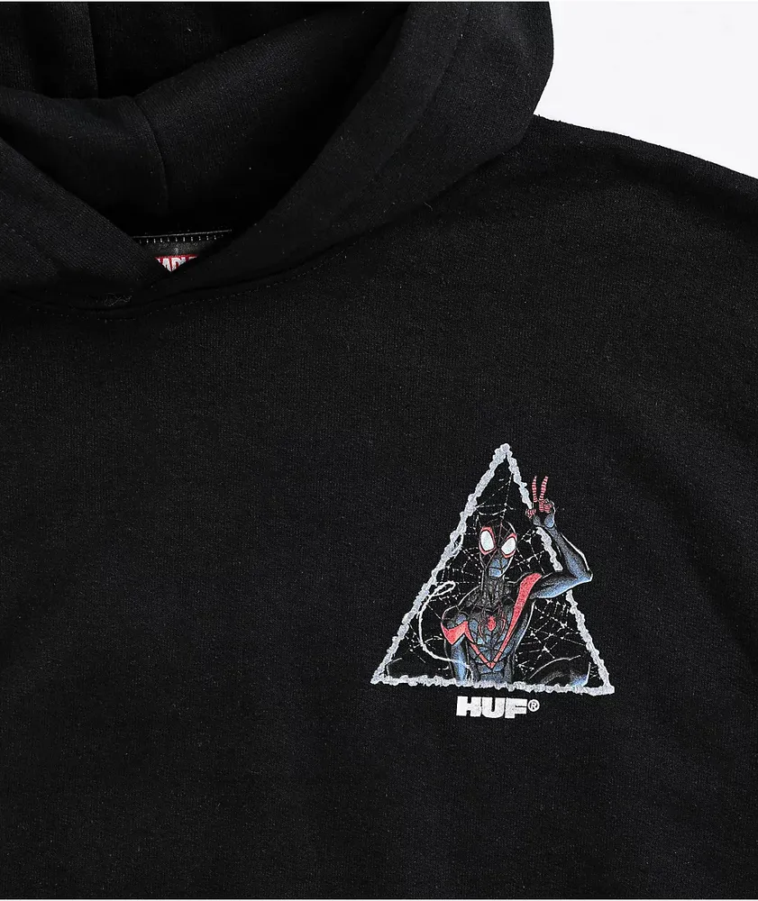 HUF x Spider-Man Kids Miles Black Hoodie