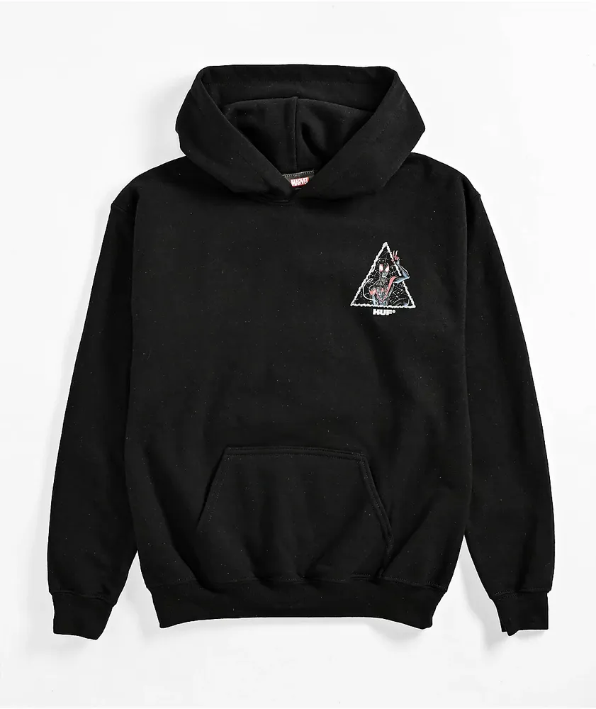 HUF x Spider-Man Kids Miles Black Hoodie