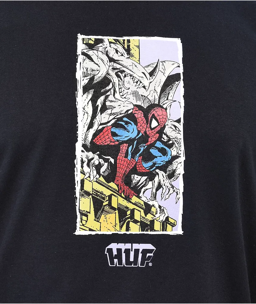 HUF x Spider-Man Moody Black T-Shirt