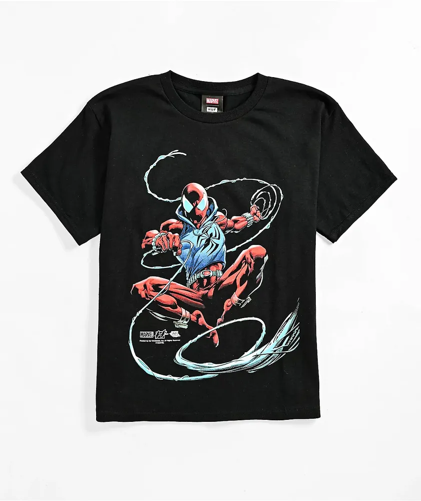 Style3 T-Shirt Ragazzo Con Stampa Ragnatela Spider-Man - Fumetto Vintage, 100% Cotone Premium