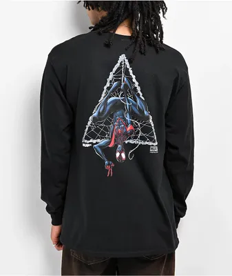 HUF x Spider-Man Universe Miles Triple Triangle Black Long Sleeve T-Shirt