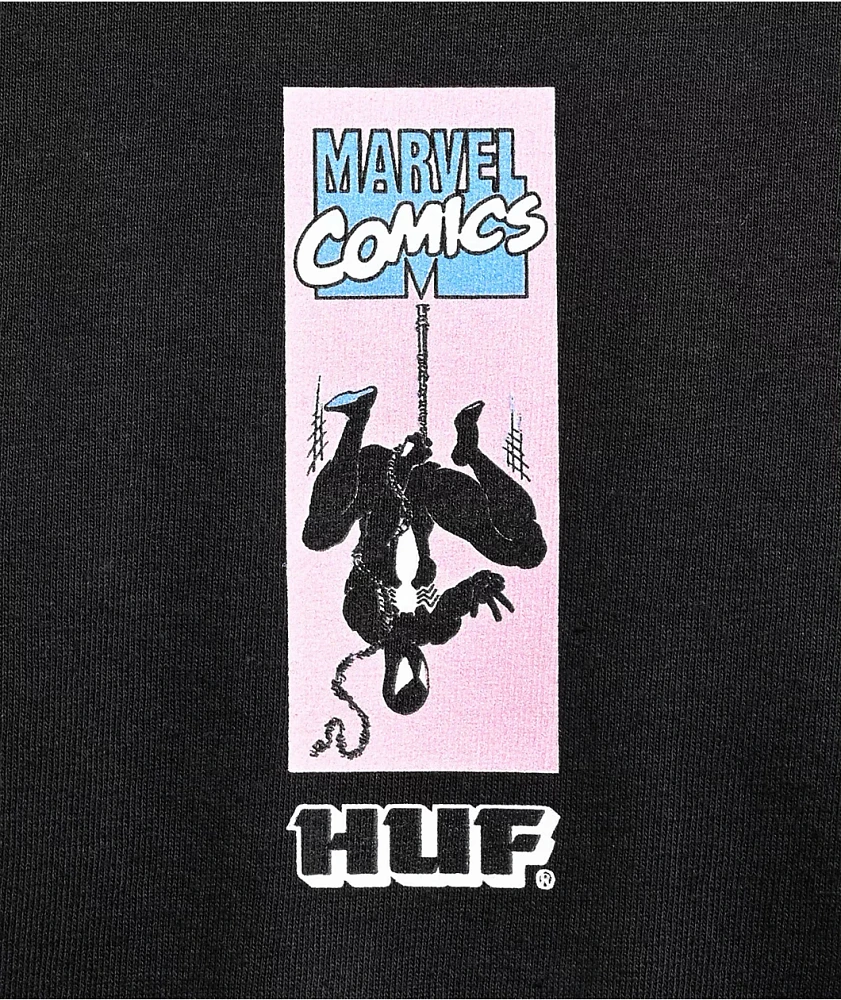 HUF x Spiderman Hanging Out Black Long Sleeve T-Shirt