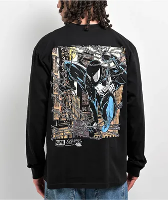 HUF x Spiderman Hanging Out Black Long Sleeve T-Shirt