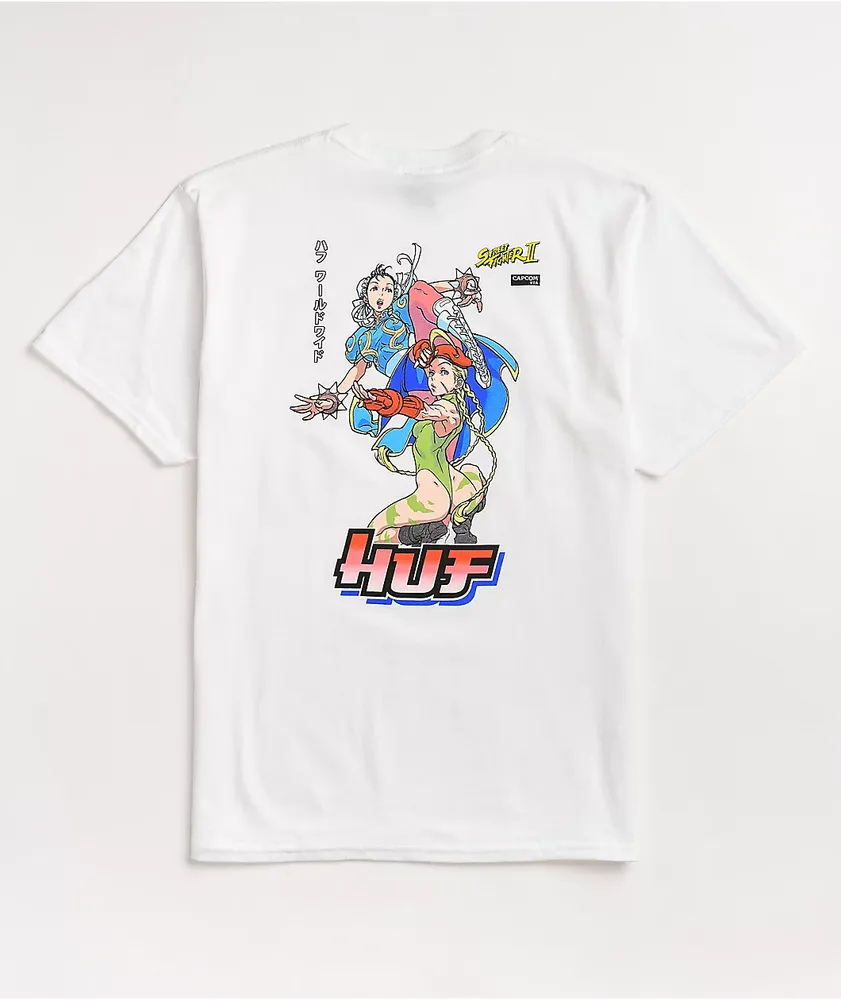 HUF x Street Fighter Chun-Li And Cammy White T-Shirt