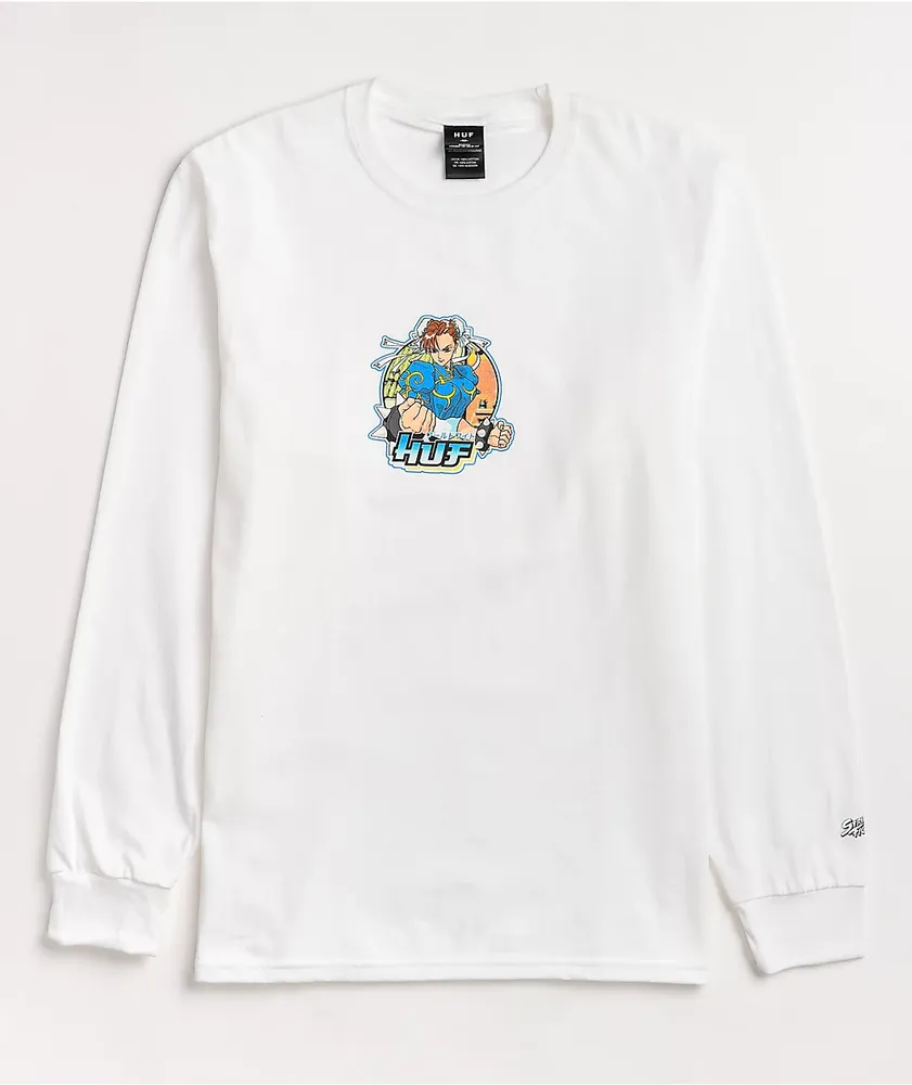HUF x Street Fighter Chun-Li White Long Sleeve T-Shirt