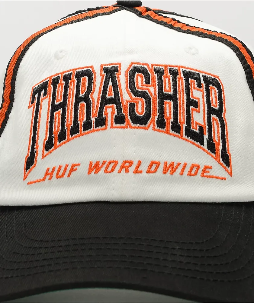 HUF x THRASHER Centerfield White Snapback Hat