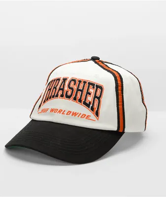 HUF x THRASHER Centerfield White Snapback Hat
