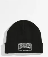 HUF x THRASHER Crew Black Beanie