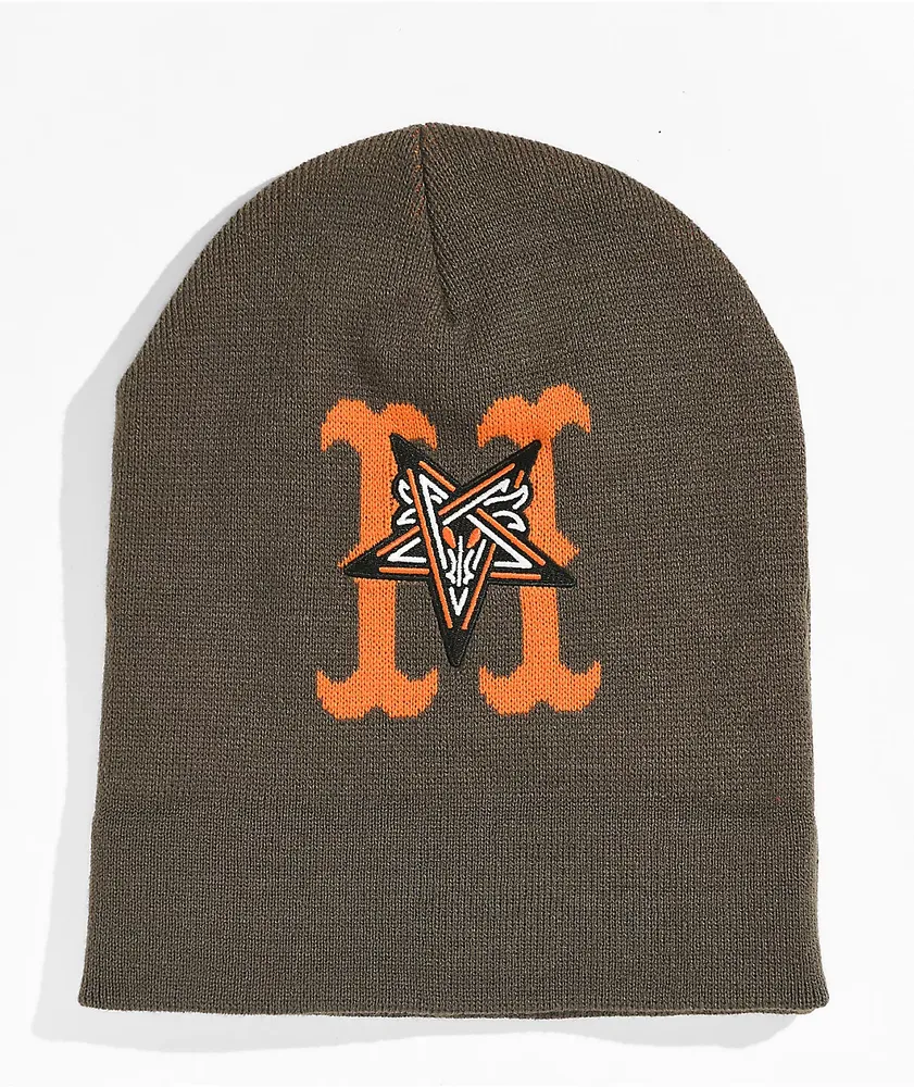 HUF x THRASHER Crew Brown Beanie