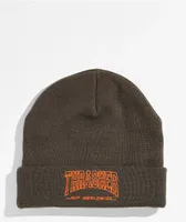 HUF x THRASHER Crew Brown Beanie