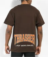 HUF x THRASHER High Point Brown T-Shirt