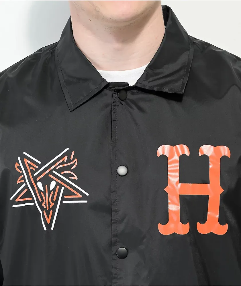 HUF x THRASHER Split Black Coaches Jacket