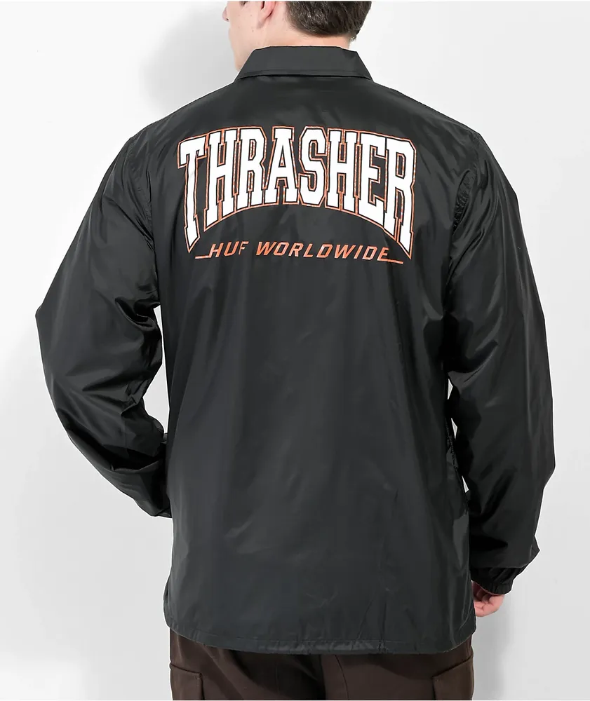 HUF x THRASHER Split Black Coaches Jacket