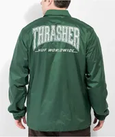 HUF x THRASHER Split Green Coaches Jacket