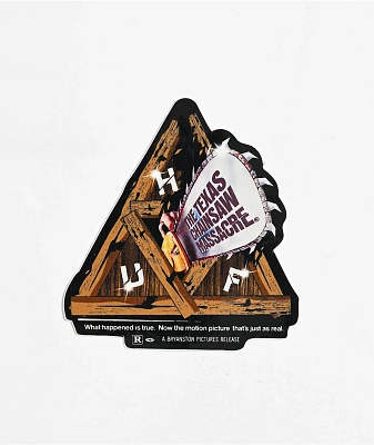 HUF x Texas Chainsaw Massacre Triple Triangle Sticker