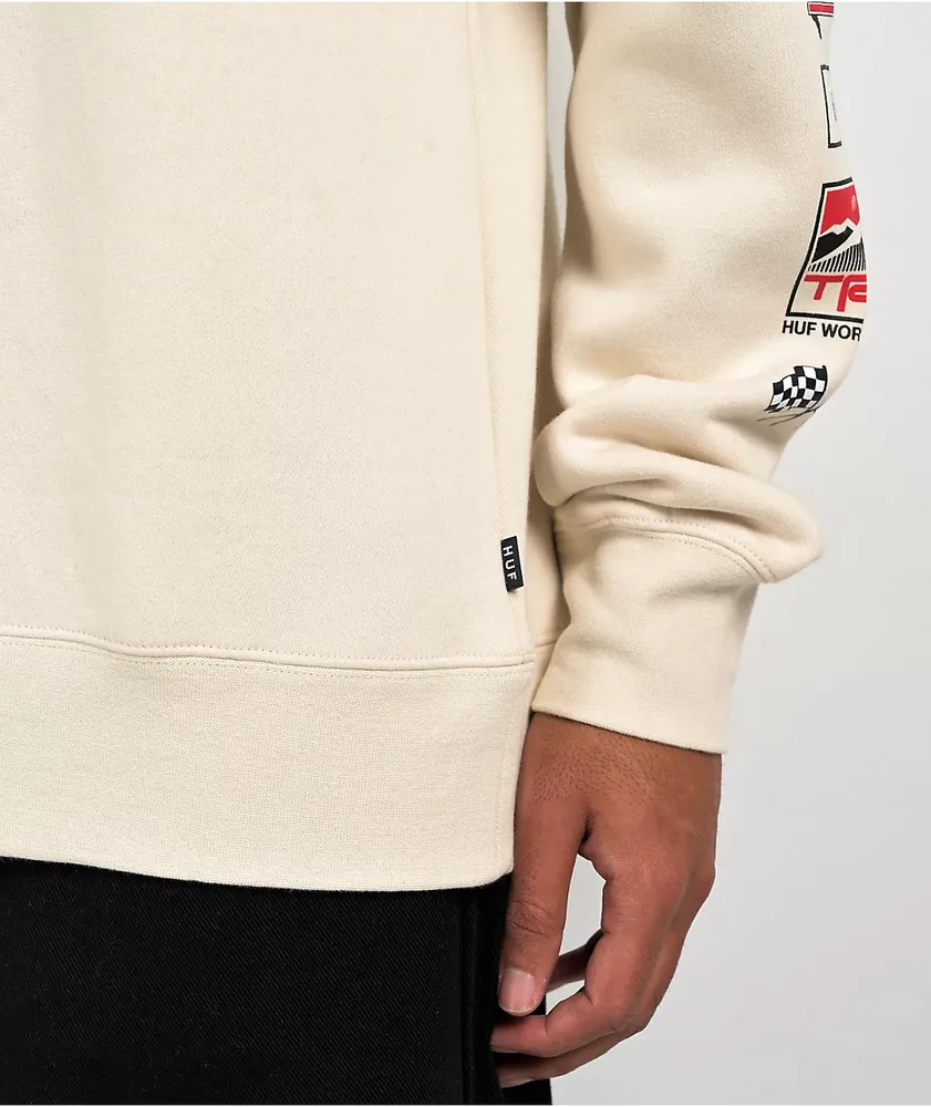 HUF x Toyota Racing Development Concept Natural Crewneck Sweatshirt