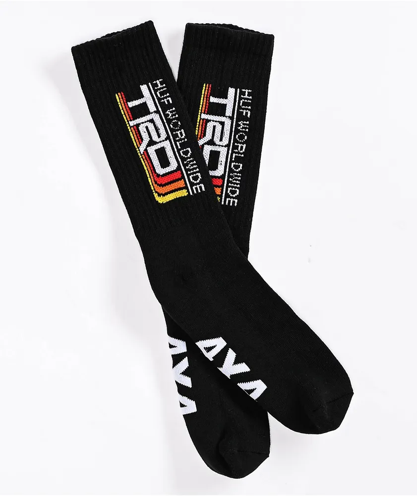 HUF x Toyota Racing Development Logo Black Crew Socks