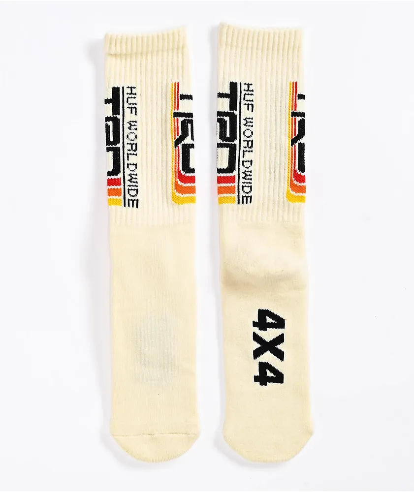 HUF x Toyota Racing Development Logo Bone Crew Socks