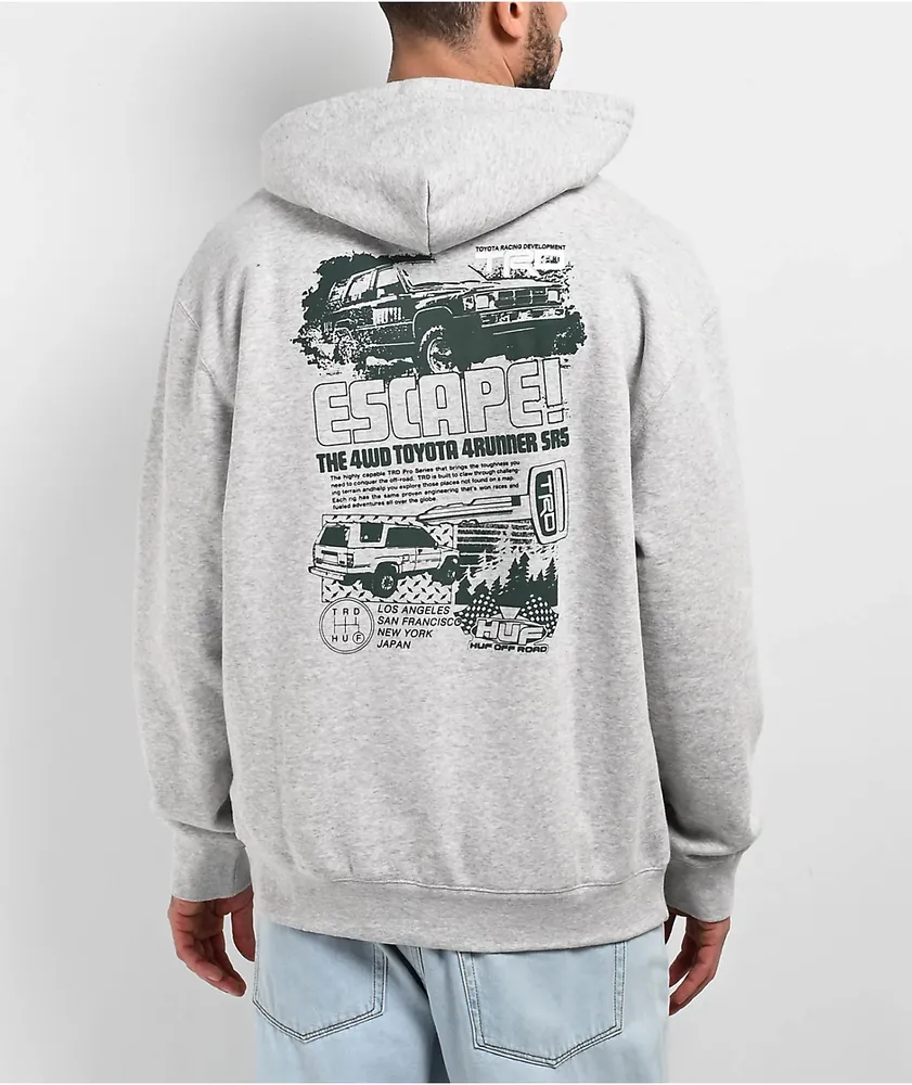 HUF x Toyota TRD Escape Grey Hoodie