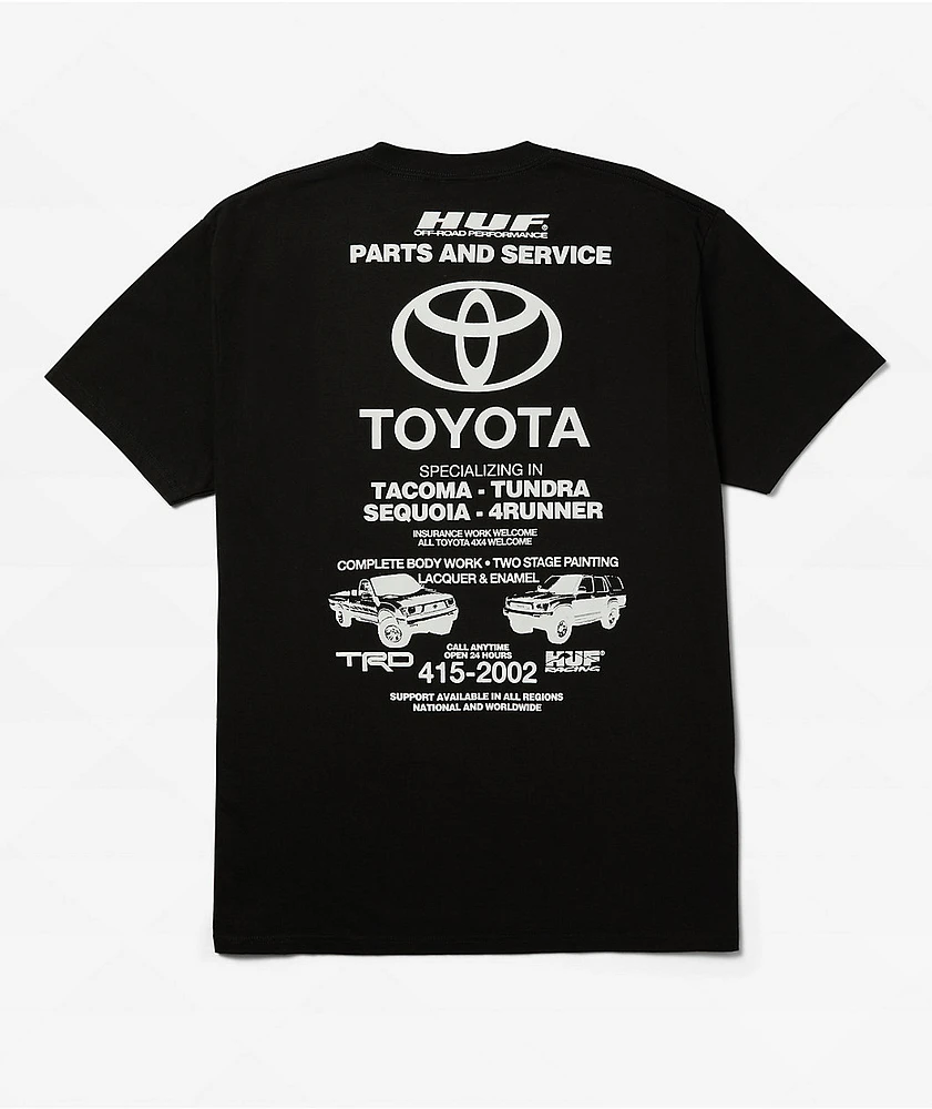 HUF x Toyota TRD Service Department Black T-Shirt