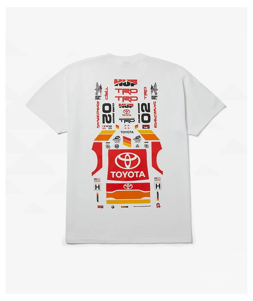 HUF x Toyota TRD Stickered White T-Shirt