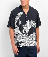 HUF x X-Men Future Clash Black Button Up Short Sleeve Shirt