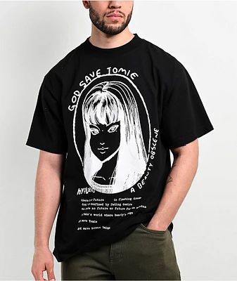 HYPLAND x Junji Ito God Save Tomie Black T-Shirt