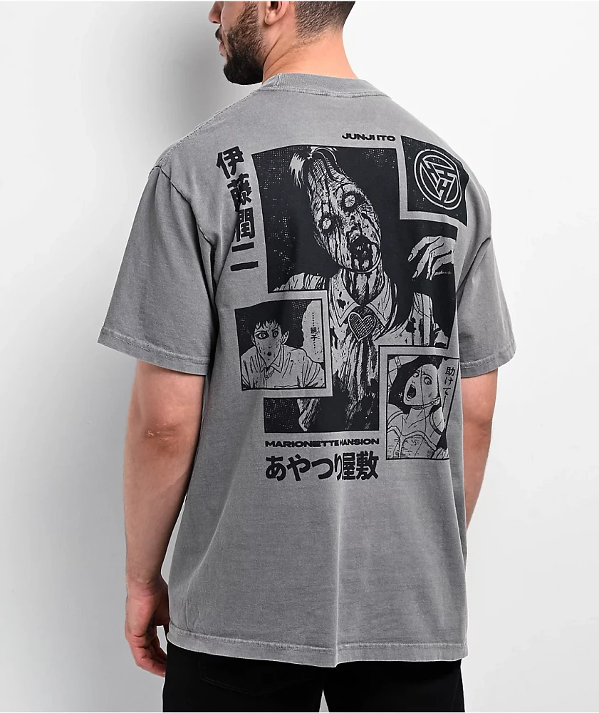 HYPLAND x Junji Ito Marionette Mansion Grey T-Shirt